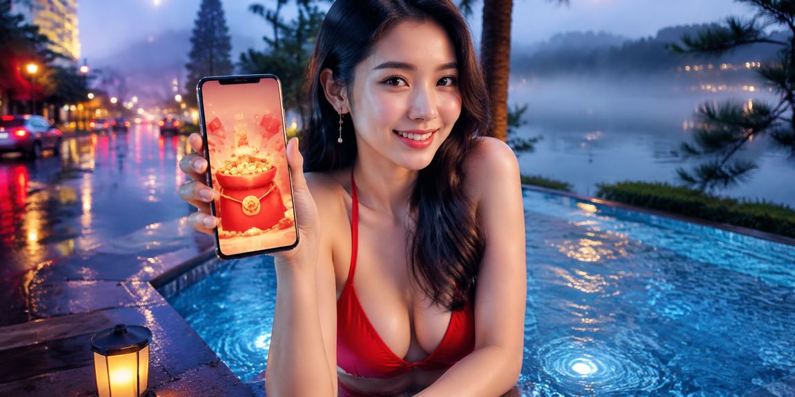 Cô gái tại Đà Lạt cầm phong bao đỏ nhận thưởng mùa lễ hội từ nền tảng cá cược trực tuyến