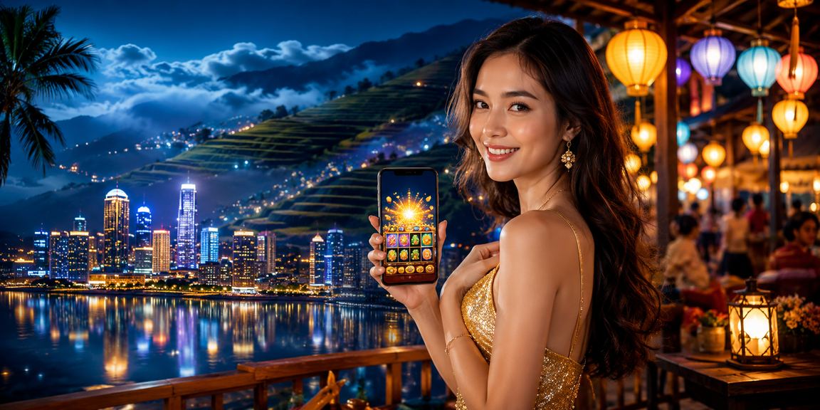 Người chơi tại chợ đêm Sa Pa thưởng thức slot game mql5 trên di động